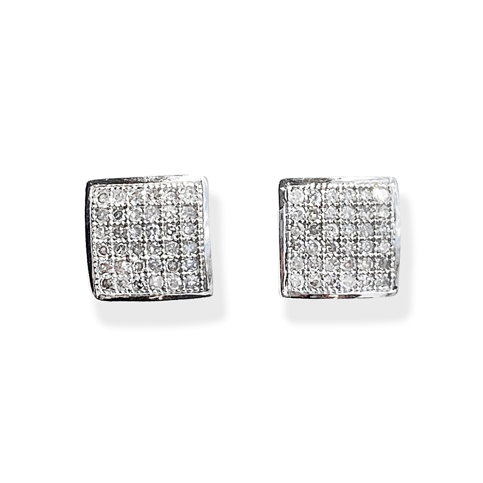 Square Mosaic Diamond Earrings