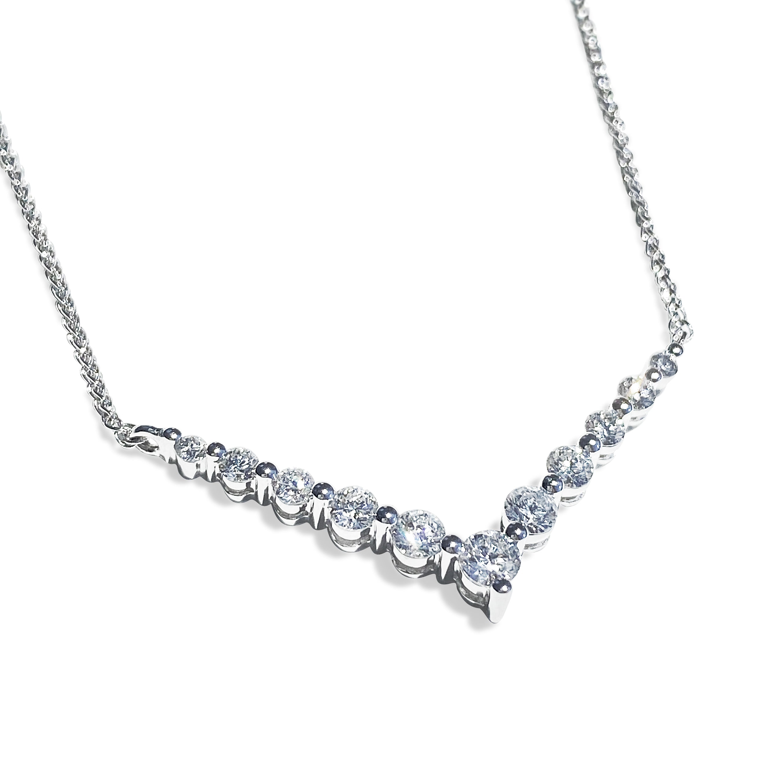 Diamond "V" Necklace