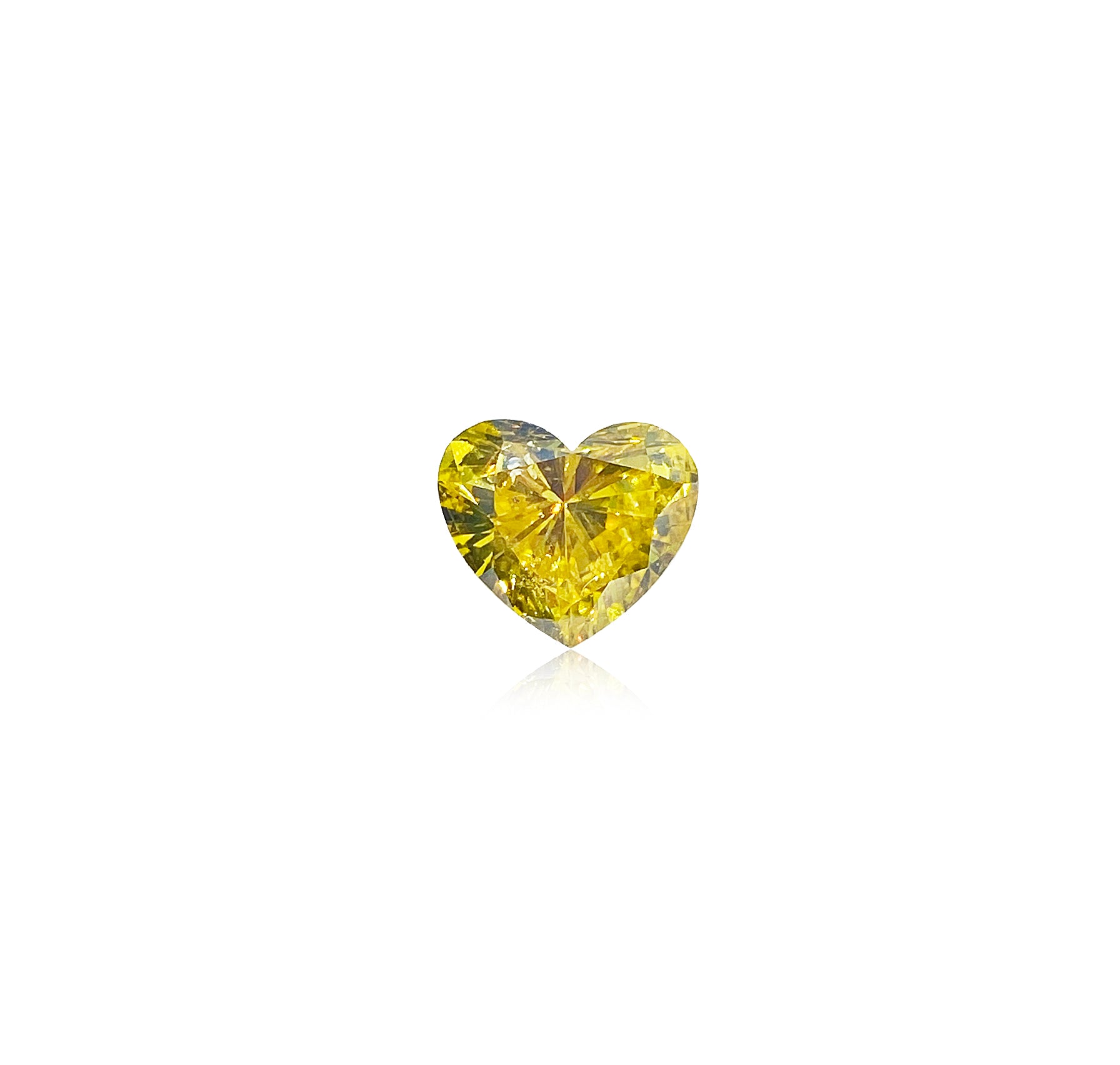 2.10 Fancy Yellow Heart Shape Diamond (COLOR and CLARITY ENHANCED)