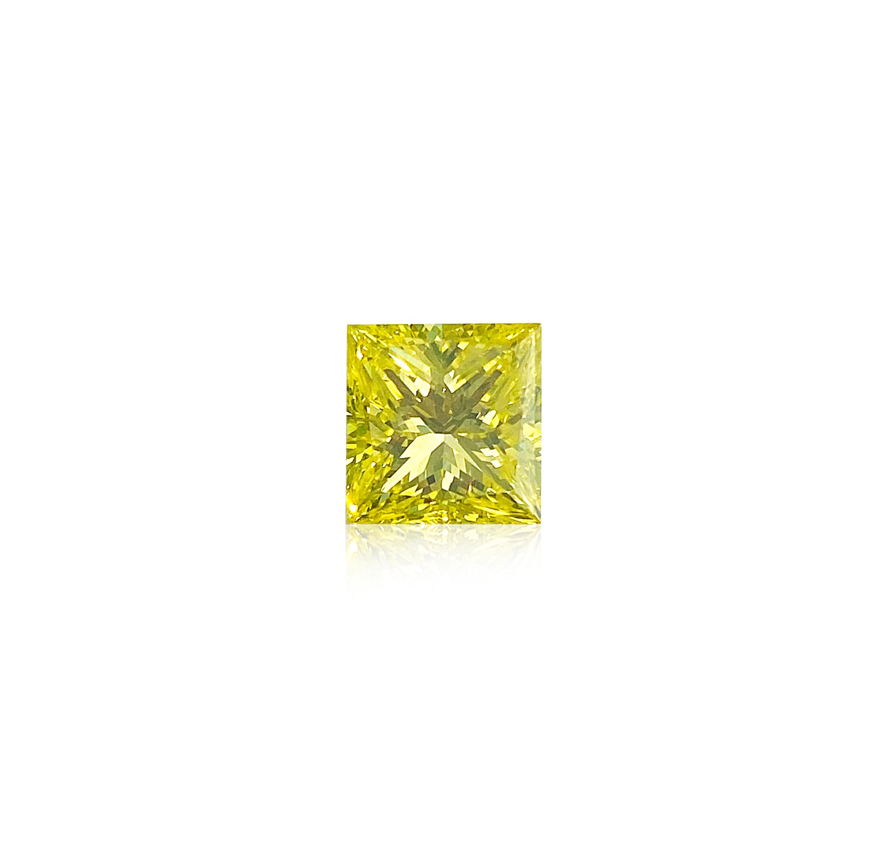 2.02 Intense Yellow Princess Cut Diamond