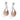 Pink Diamond Pave Drop Earrings