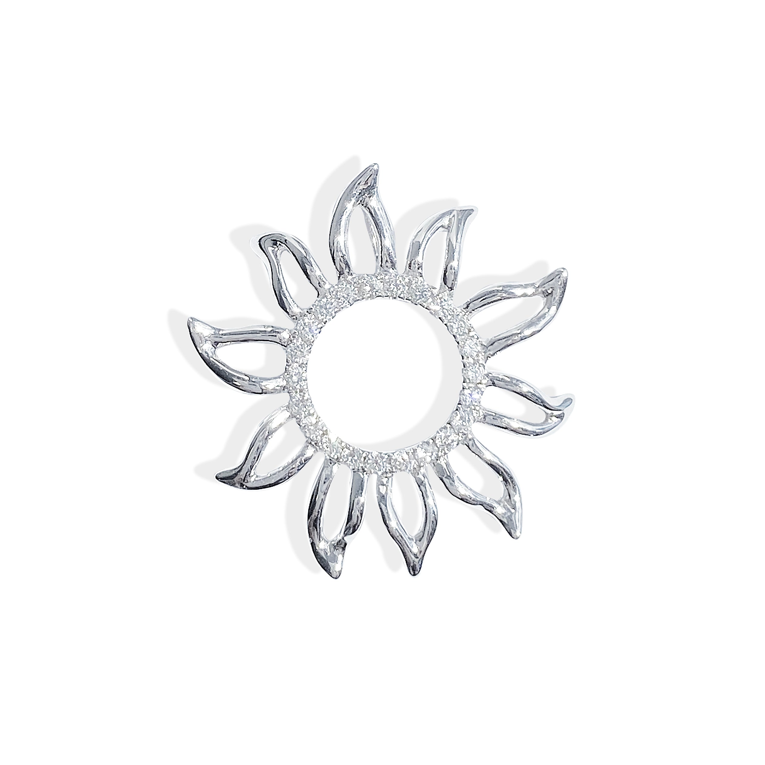 Open Sun Diamond Pendant