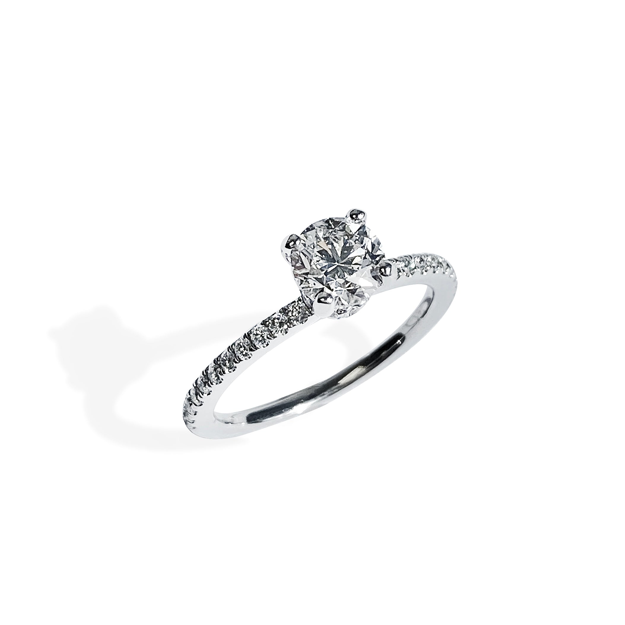 Round Diamond Pave with Hidden Halo Ring