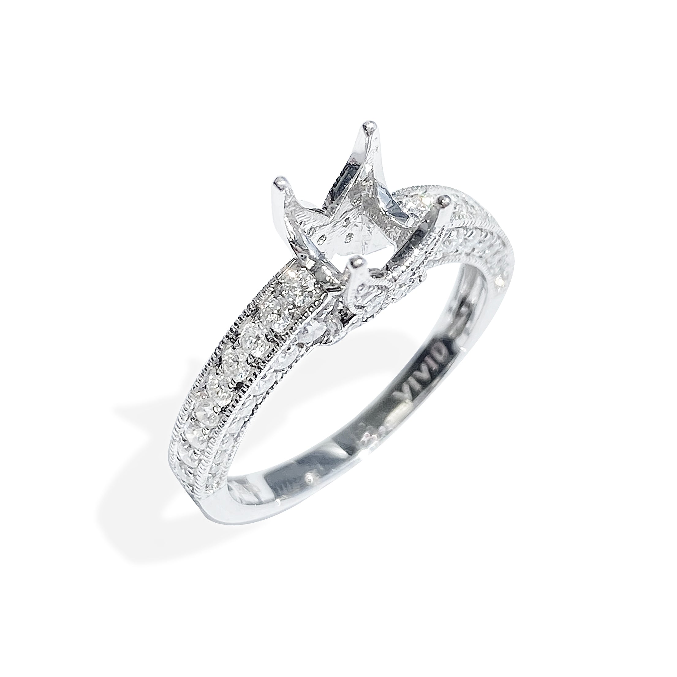 Channel Diamond Setting with Butterfly Accent