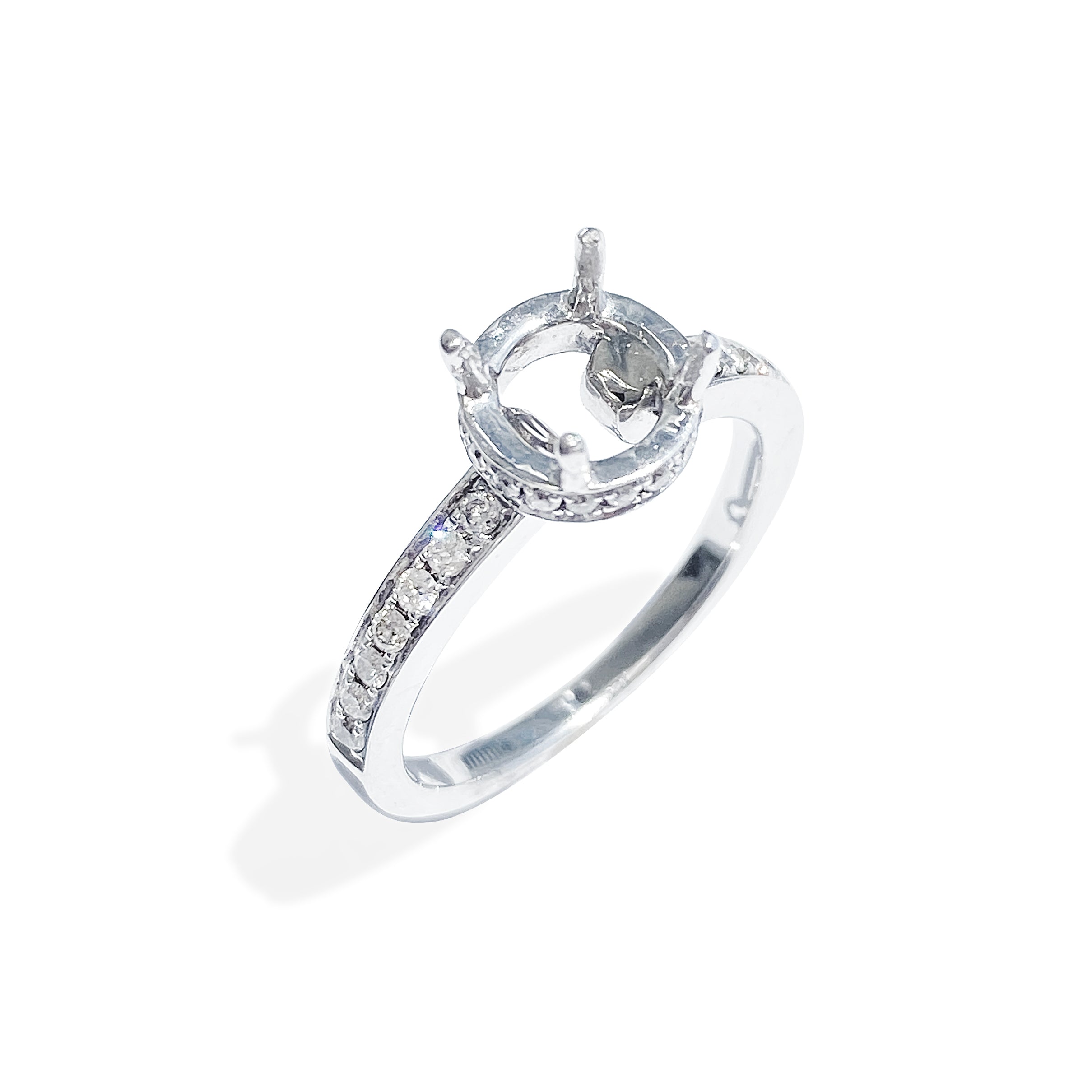 Channel Diamond Setting with Hidden Halo