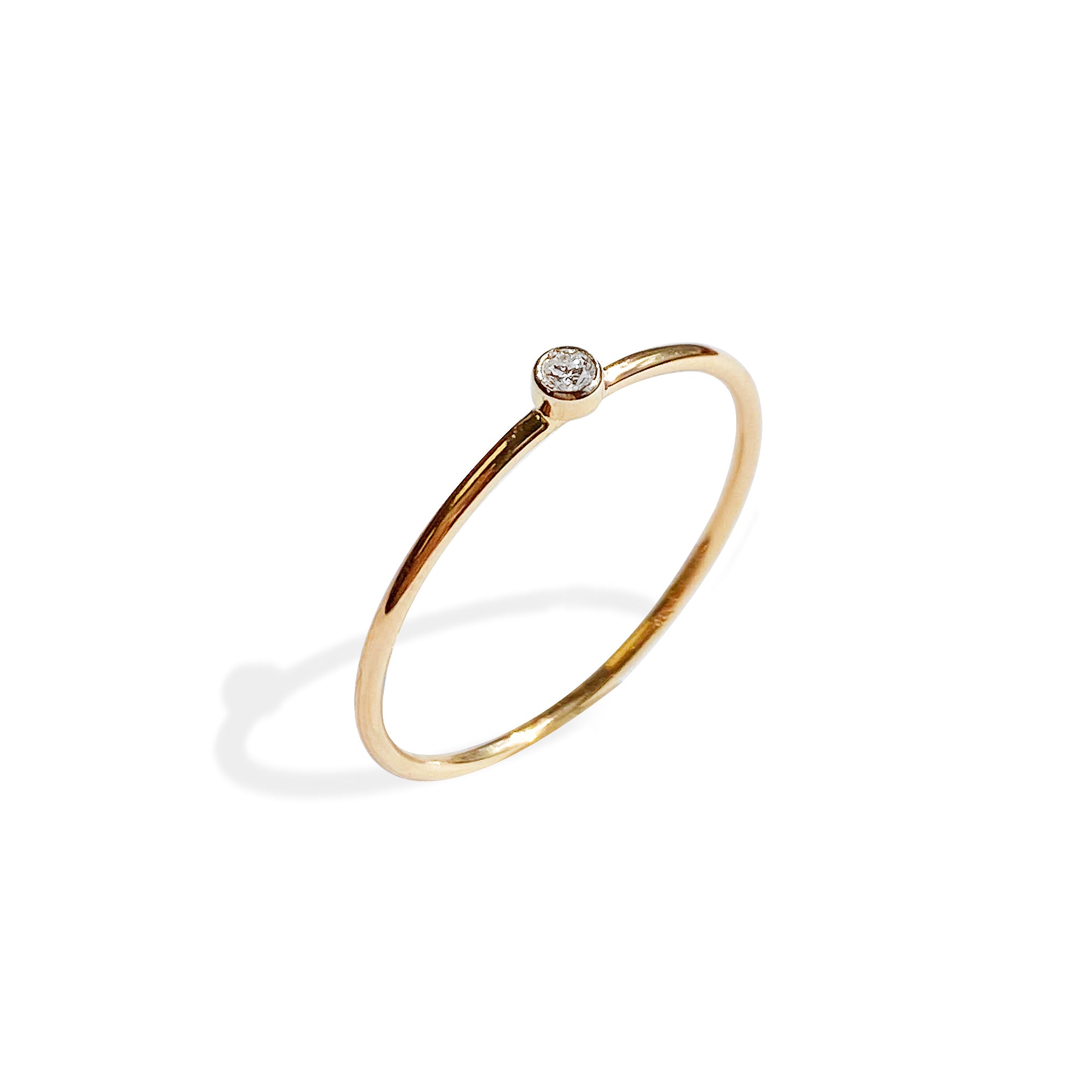 Bezel Diamond Stackable Ring