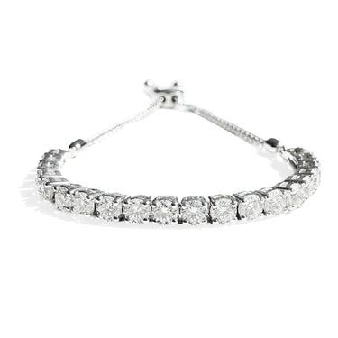 2.25 CTTW Adjustable Diamond Tennis Bracelet