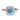 .71 Carat Fancy Blue Cushion Diamond Halo Ring
