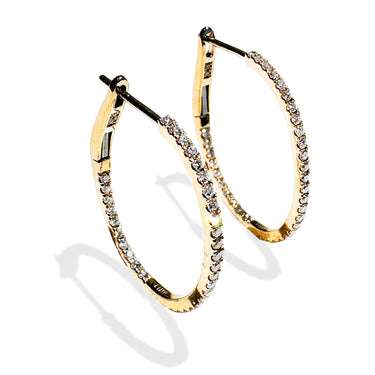 Diamond Hoop Earrings
