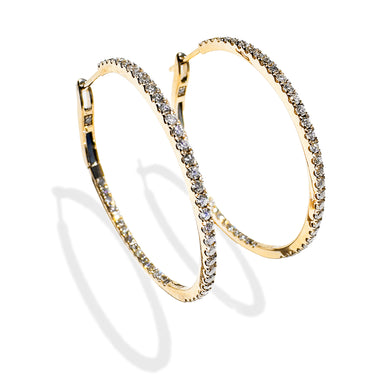 Diamond Hoop Earrings