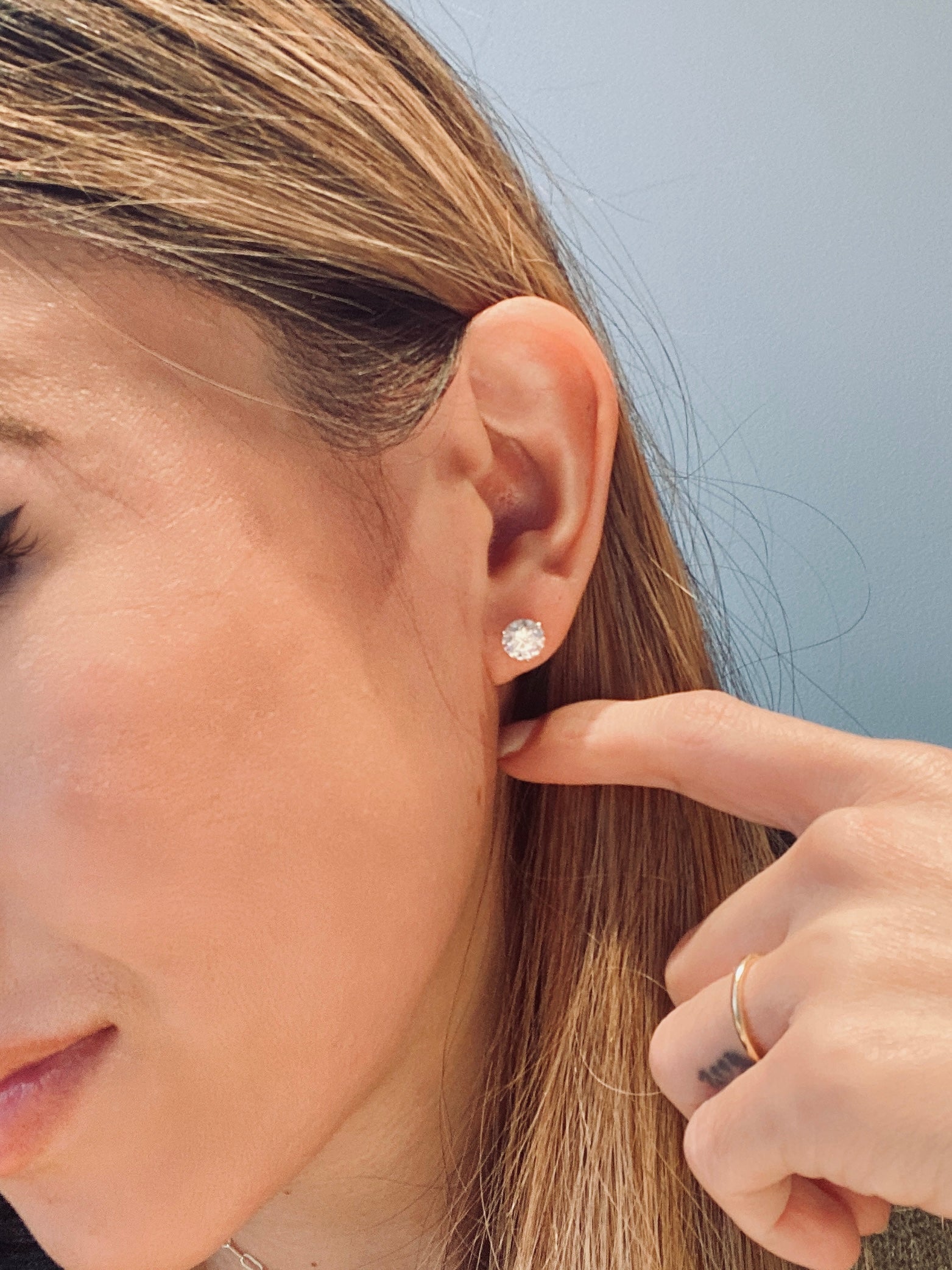 2.57 CTTW Lab Grown Round Brilliant Stud Earrings