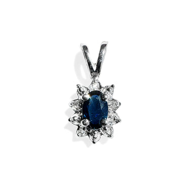 Sapphire Pendant with Diamonds