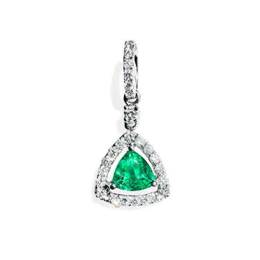 Emerald Trillion Pendant