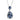 Freeform Sapphire Cluster Pendant