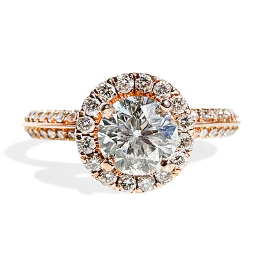 .68 Carat Round Brilliant Halo Engagement Ring