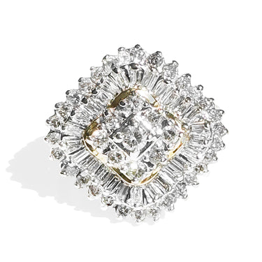 Vintage Diamond Cluster Ring