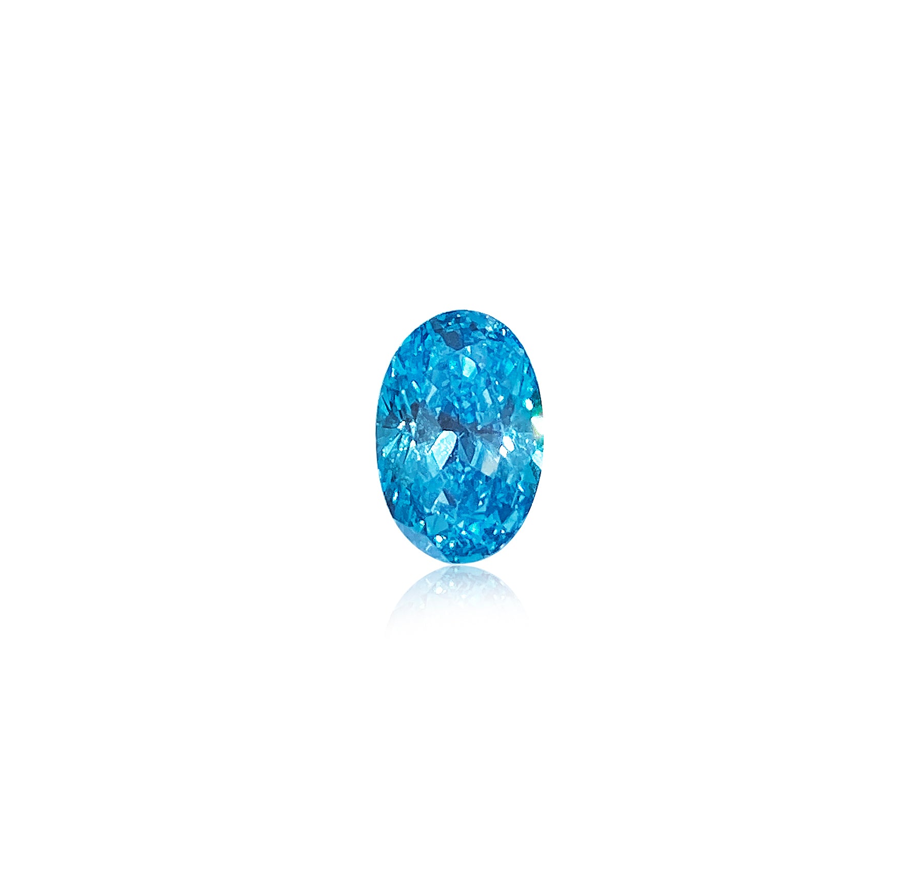 0.90 Vivid Blue Oval Diamond