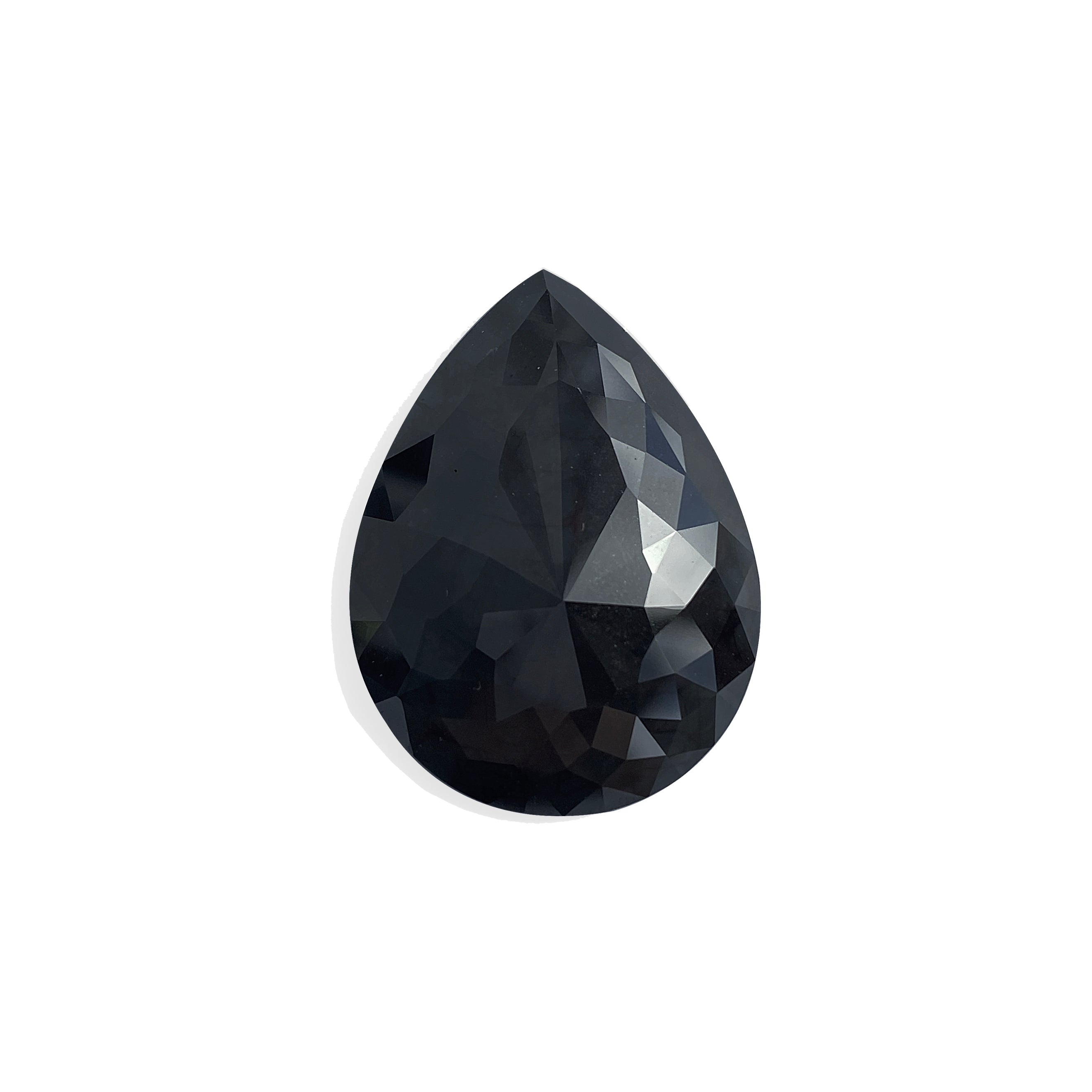 42.41 Carat Pear Shaped Black Diamond