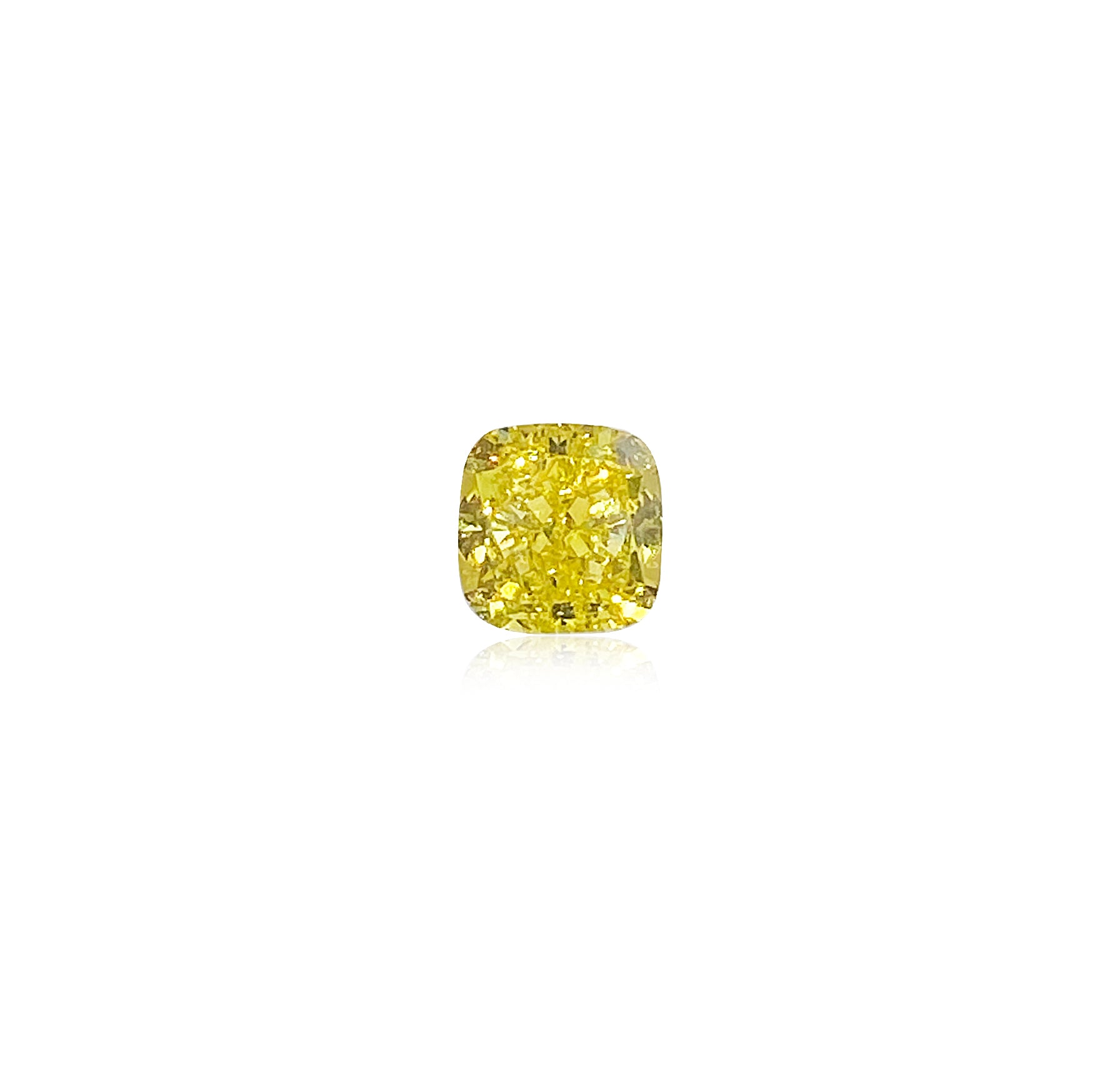 2.01 Vivid Yellow Cushion Diamond